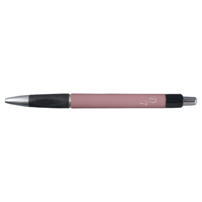 Caneta Rosa Dusty - seus monogramas (Frente)