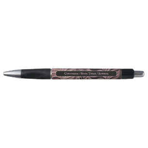 Caneta Rosa personalizado Motif Folha Dourada