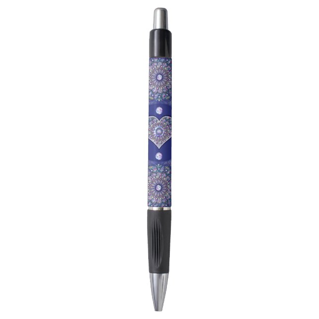 Caneta Rosace Azul (Frente Vertical)