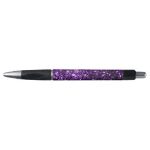 Caneta Roxo escuro brilho falso brilhos faíscas