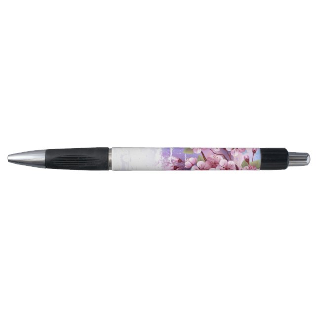Caneta Sakura rosa no fundo da pintura (Frente)