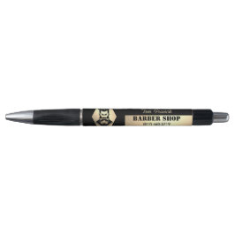 Caneta Salão de Barbeiro Profissional preto e dourado