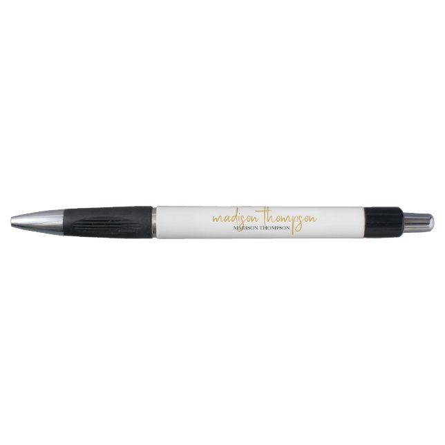 Caneta Script Dourado de luxo profissional simples (Frente)