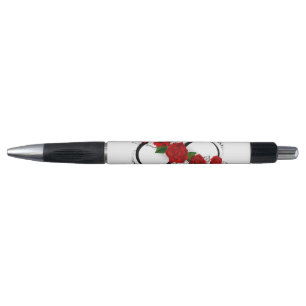 Caneta Símbolo do Infinito com Rosas Vermelhas