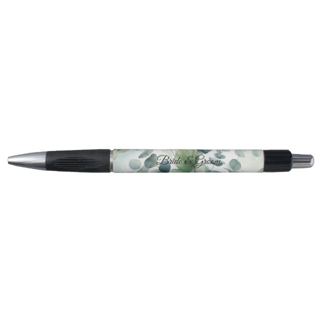 Caneta Simple Eucalyptus Wedding Pen (Frente)