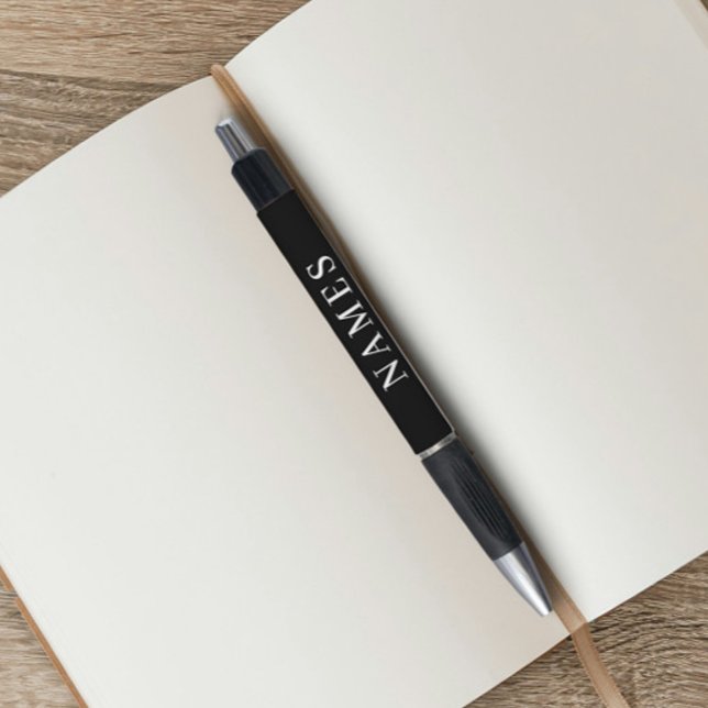 Caneta Simples Preto Personalizado Adicionar Seu Nome Ele (Criador carregado)