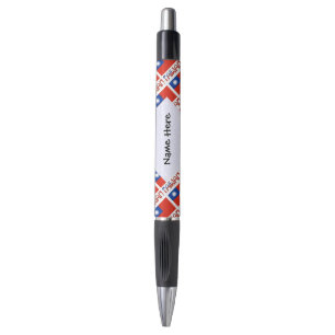 Caneta Taiwan Bandeira Taiwan Personalização Preta em Mos
