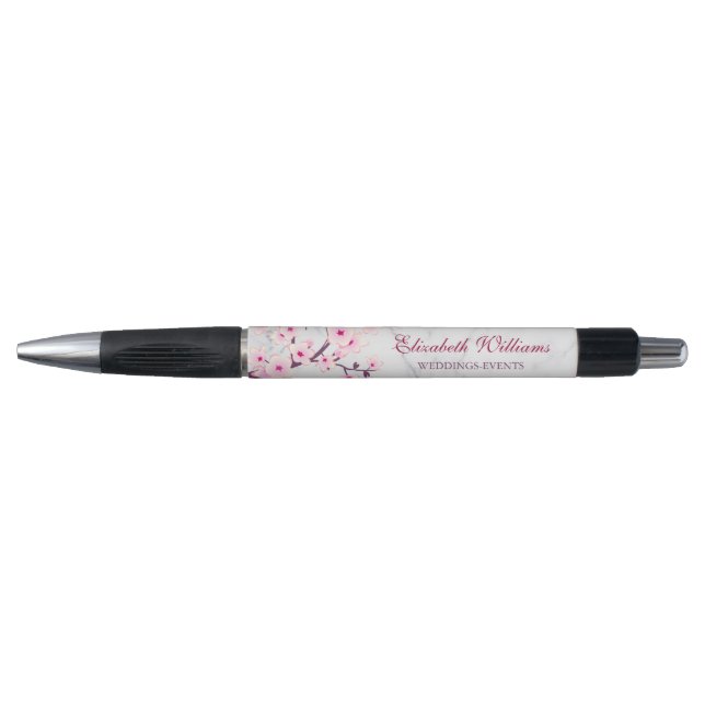 Caneta Tcherry Blossomo - Cinza Rosa Marble (Frente)