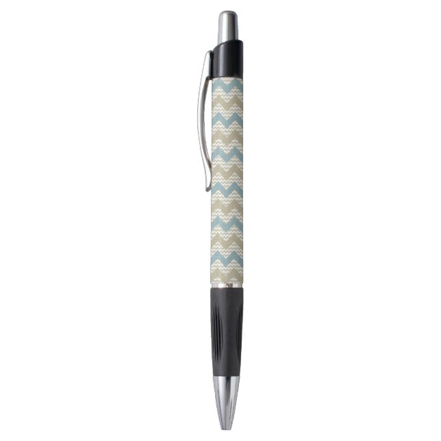 Caneta Teste padrão de Chevron na textura de linho (Topo (Vertical))
