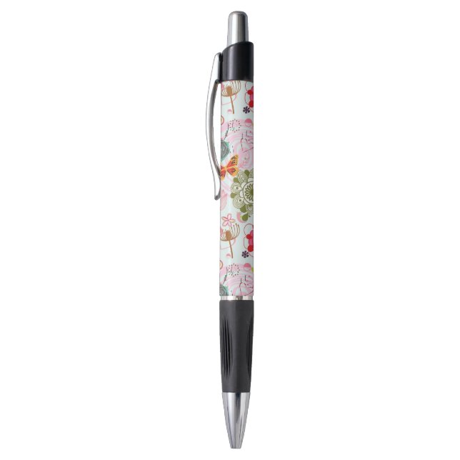 Caneta Teste padrão floral no estilo retro 2 (Topo (Vertical))