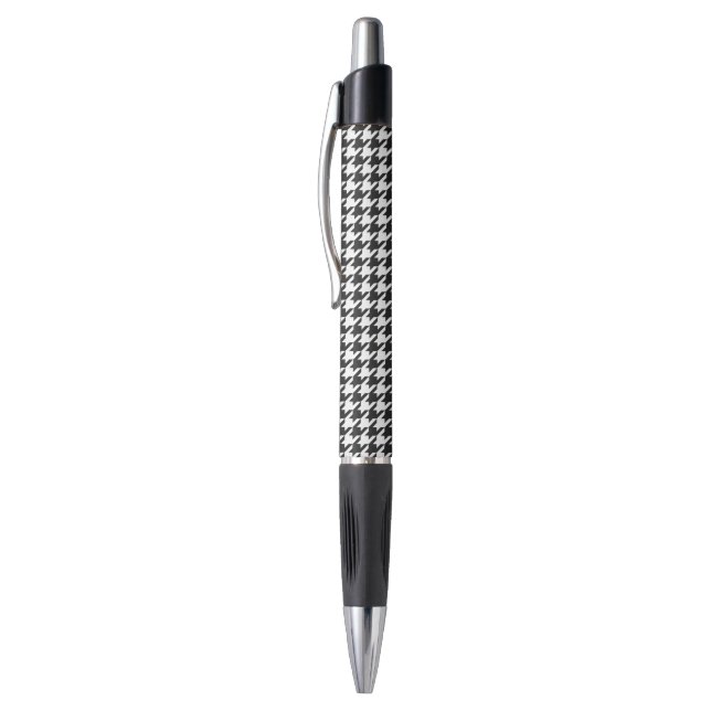 Caneta Teste padrão preto e branco de Houndstooth (Topo (Vertical))