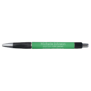 Caneta Textura Granulada Verde Personalizada para Negócio