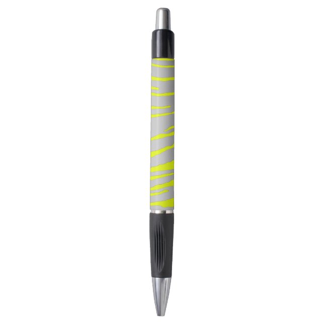 Caneta Tigre de Prata Amarelo (Frente Vertical)