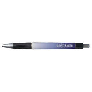 Caneta Tinta Preta Personalizada Ombre Azul Marinh