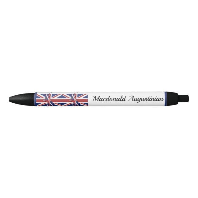 Caneta Tinta Preta Personalizada | UNION JACK | BA (Frente)