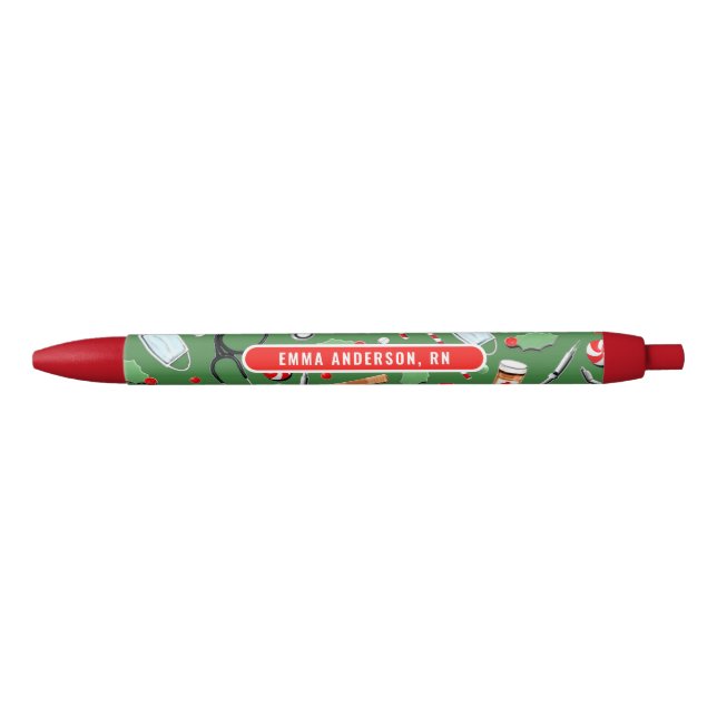 Caneta Tinta Preta Presente de Natal para Enfermei (Frente)