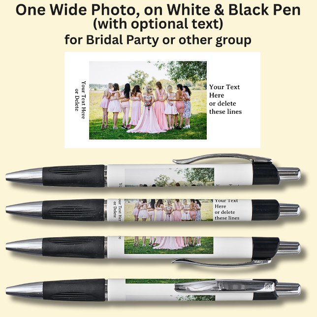 Caneta Uma foto larga/longa com texto em branco e preto (Criador carregado)