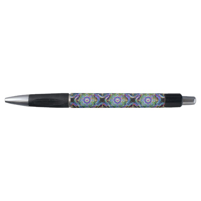 Caneta Universo Mandala Cores Psicodélicas (Frente)