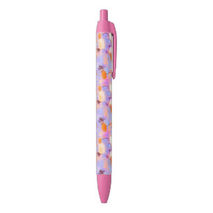Caneta Vermelha Floral Rosa Lavanda Pintura Moderna