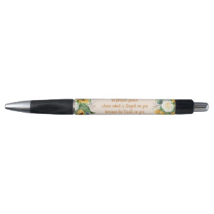 Caneta Versículo da Bíblia Floral de Girassol Mantenha a