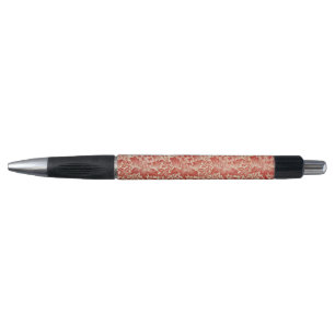 Caneta William Morris Rosa e Flor de Cardo Vermelha