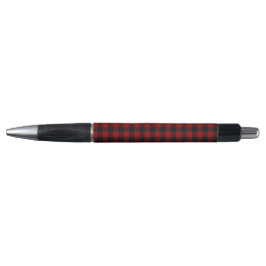 Caneta Xadrez de Búfalo Vermelho e Preto