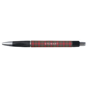 Caneta Xadrez Rústico Vermelho e Verde Stewart Tartan