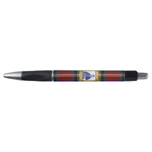 Caneta Xadrez Vermelho Royal Stewart Roberto Burns Preto