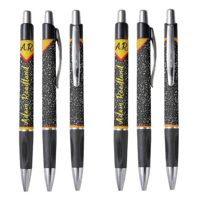 Canetas com Nome e Monograma Inicial Personalizada (Elegant personalized pens
Luxury monogram name)