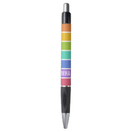 Canetas de monograma personalizadas com cores arco