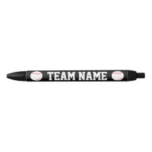 Canetas de Texto Personalizadas da Equipe Baseball