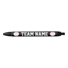 Canetas de Texto Personalizadas da Equipe Baseball