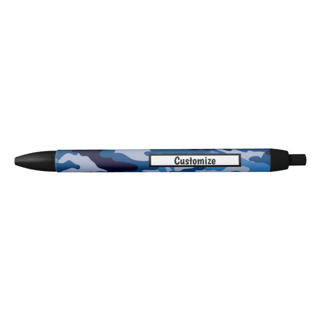 Canetas Personalizadas - Azul Camuflado (Frente)