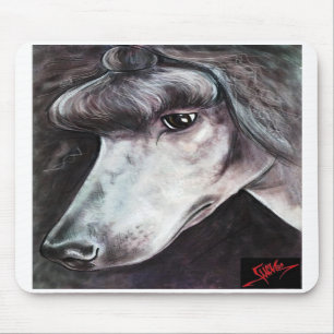 Caniche padrão preta Mousepad