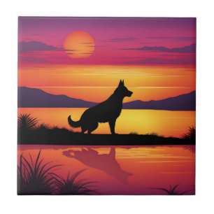 Canina Silhueta no Sunset
