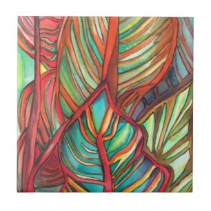 Canna alaranjado deixa a arte do original da