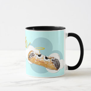 "cannoli santamente!"  caneca cómico da paródia