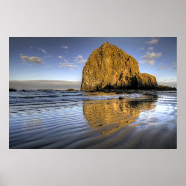 Cannon Beach Low Tide Oregon Pacific Ocean Poster (Frente)