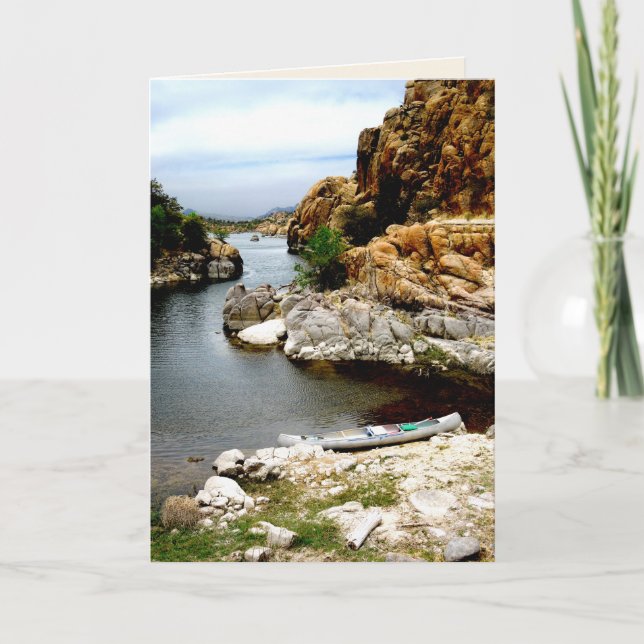 Canoa solitária, Cartão de Saudação de Vazio (Frente)