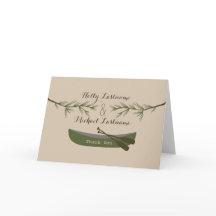 Canoe + Cartões de agradecimentos de Ramificações 