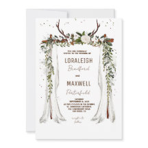 Canopia de Boho Minimalista - convite para casamen