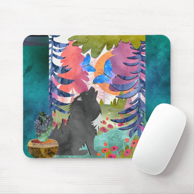 CANTANDO COM ANGELS Lapphund - Mousepad (Com mouse)