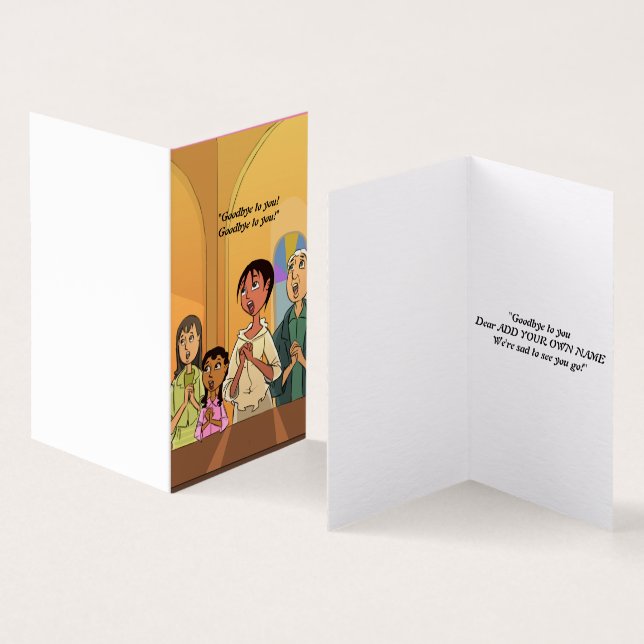 Cantando Juntos Adeus Cartão de Saída Personalizad (Interior e exterior)