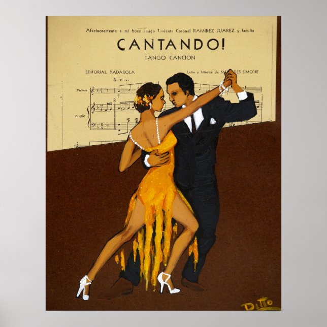 cantando tango poster (Frente)