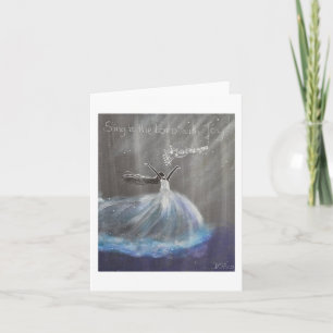 Cante Para O Senhor Com Cartão De Nota De Alegria