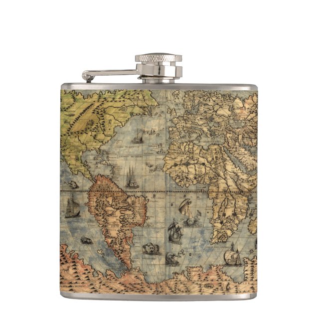 Cantil 1565 Forlani AntiquevMapa Renascentista Mundial (Frente)