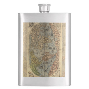 Cantil 1565 Mapa Antigo do Mundo de Forlani Cartografia V