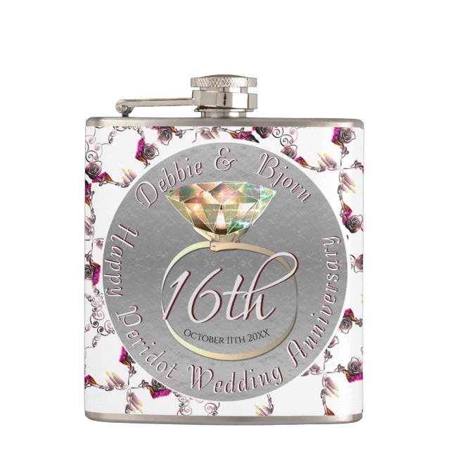 Cantil 16.ª cera de aniversário de casamento, estatice, & (Frente)