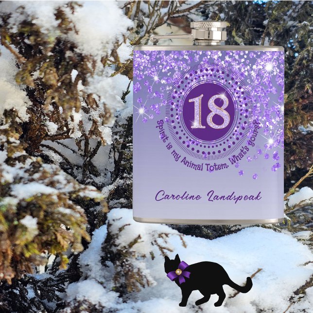 Cantil 18 & Glitter Roxo & Citação do Bebendo (Criador carregado)