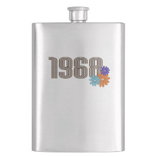 Cantil 1968 Hippie - Sinal de Paz Flor Laranja Roxo Aqua